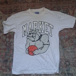 Market White Bulldog Graphic Tee